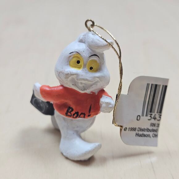 Vintage 1988 NWT Small Halloween Ornaments Witch Ghost Pumpkin Man - Picture 3 of 5